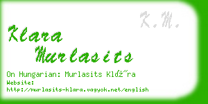 klara murlasits business card